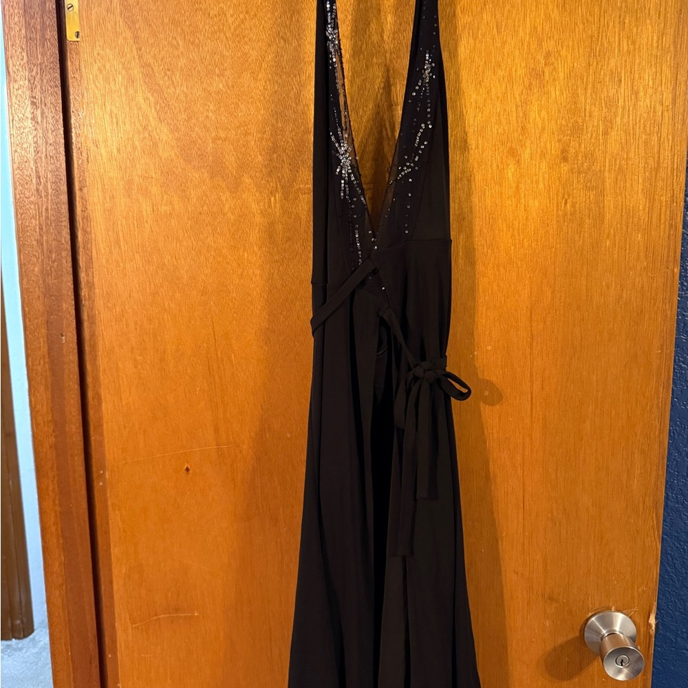 BCBGMaxAzria Black Sequin Backless Dress - Picture 4 of 5